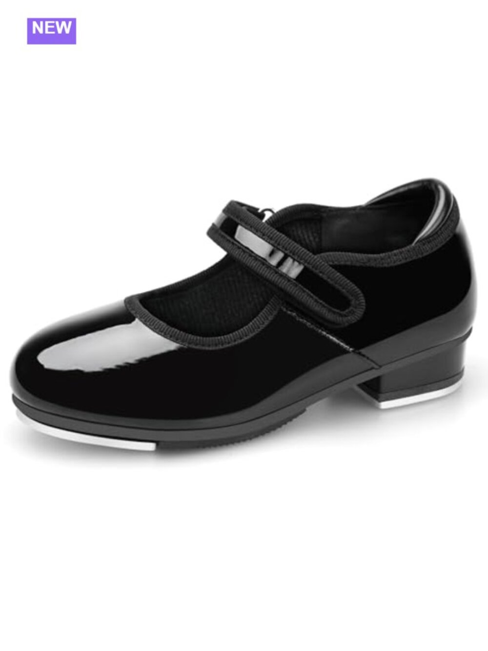 Toddler Girls PU Leather Tap Dance Shoes Hook and Loop Strap